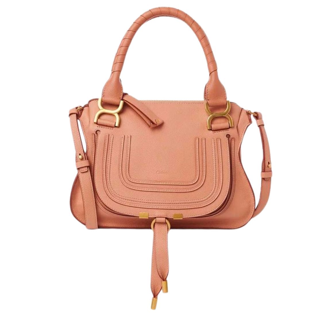 CHLOE MARCIE SMALL DOUBLE CARRY BAG TERRACOTTA PINK