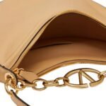 VALENTINO GARAVANI SMALL VLOGO MOON HOBO BAG IN GRAINY CALFSKIN WITH CHAIN