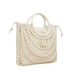 VALENTINO GARAVANI ALLKNOTS WOVEN LEATHER SHOPPER
