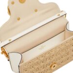 SMALL VALENTINO GARAVANI LOCÒ RAFFIA SHOULDER BAG WITH JEWEL LOGO