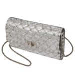 VALENTINO GARAVANI ROCKSTUD SPIKE METALLIC LAMBSKIN SHOULDER BAG