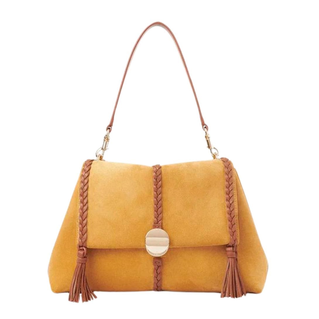 CHLOE PENELOPE MEDIUM SOFT SHOULDER BAG SAFARI GOLD