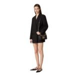 VALENTINO GARAVANI VLOGO O'CLOCK SMALL NAPPA LEATHER SHOULDER BAG WITH CHAIN
