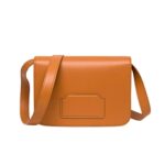 SANTONI BROWN LEATHER CROSSBODY BAG