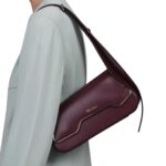 SANTONI BURGUNDY LEATHER THEPLUTO BAG