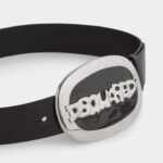 DSQUARED2 PLAQUE BELT SILVER