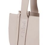 CHLOE MEDIUM WOODY TOTE BAG WILD GREY