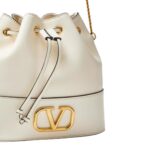 VALENTINO GARAVANI MINI BUCKET BAG IN NAPPA WITH VLOGO SIGNATURE CHAIN