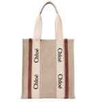 CHLOE WOODY N/S TOTE BAG SEPIA BROWN