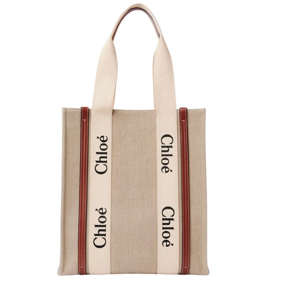 CHLOE WOODY N/S TOTE BAG SEPIA BROWN