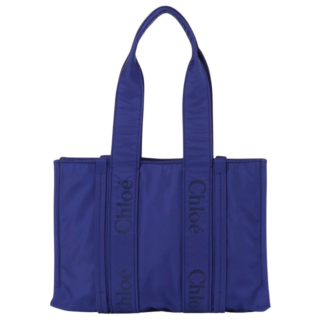 CHLOE MEDIUM WOODY TOTE BAG INTENSE INDIGO