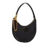 VALENTINO GARAVANI MINI VLOGO SIGNATURE GRAINY CALFSKIN HOBO BAG