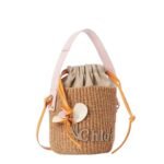 CHLOE SMALL WOODY HAMPER POWDER PINK