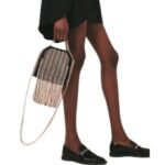 STELLA MCCARTNEY CRYSTAL FRINGE FALABELLA TINY TOTE BAG