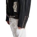 BALMAIN WESTERN LEATHER BIKER JACKET
