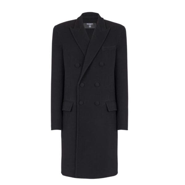 BALMAIN DOUBLE FACE WOOL AND CASHMERE COAT