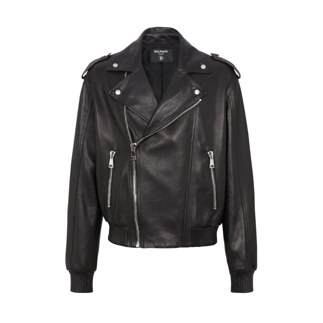 BALMAIN LEATHER BOMBER JACKET