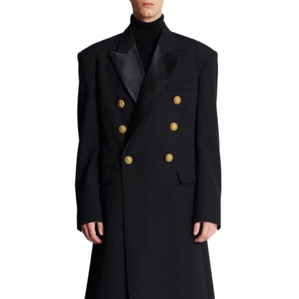 BALMAIN LONG MILITARY STYLE COAT