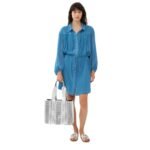 CHLOE MEDIUM WOODY TOTE BAG SILVER