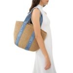 CHLOE LARGE WOODY BASKET WASHED BLUE