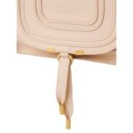 CHLOE SMALL MARCIE DOUBLE CARRY BAG IN GRAINED LEATHER CEMENT PINK