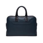 SANTONI BLUE LEATHER LAPTOP BAG