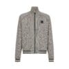  BALMAIN MINI MONOGRAMMED JACQUARD ZIPPED JACKET