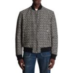  BLAMAIN REVERSIBLE COTTON BOMBER JACKET WITH BALMAIN MONOGRAM
