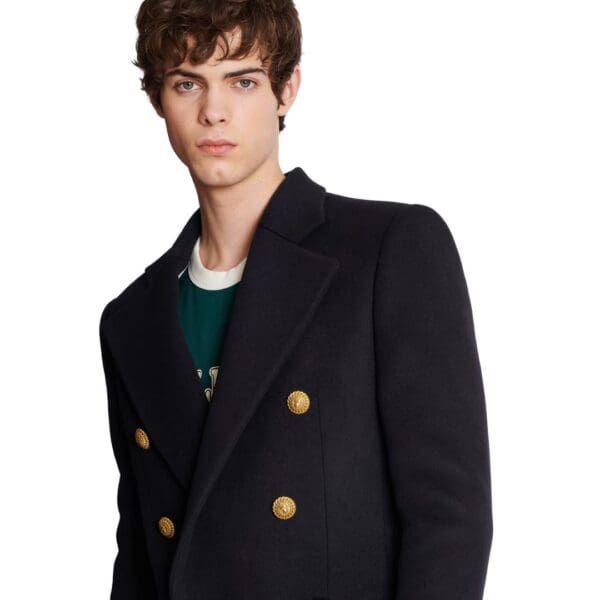 BALMAIN SHORT MILITARY STYLE COAT