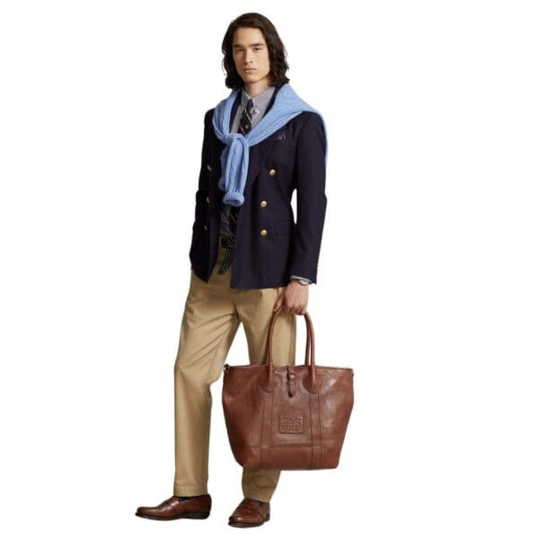RALPH LAUREN HERITAGE TUMBLED LEATHER TOTE