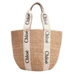 CHLOE LARGE WOODY BASKET WHITE