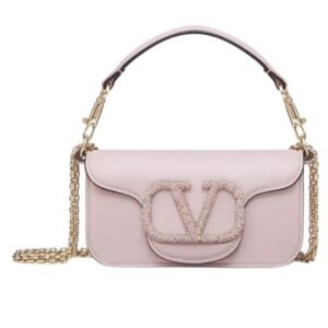 VALENTINO GARAVANI LOCÒ SMALL SHOULDER BAG WITH JEWEL LOGO