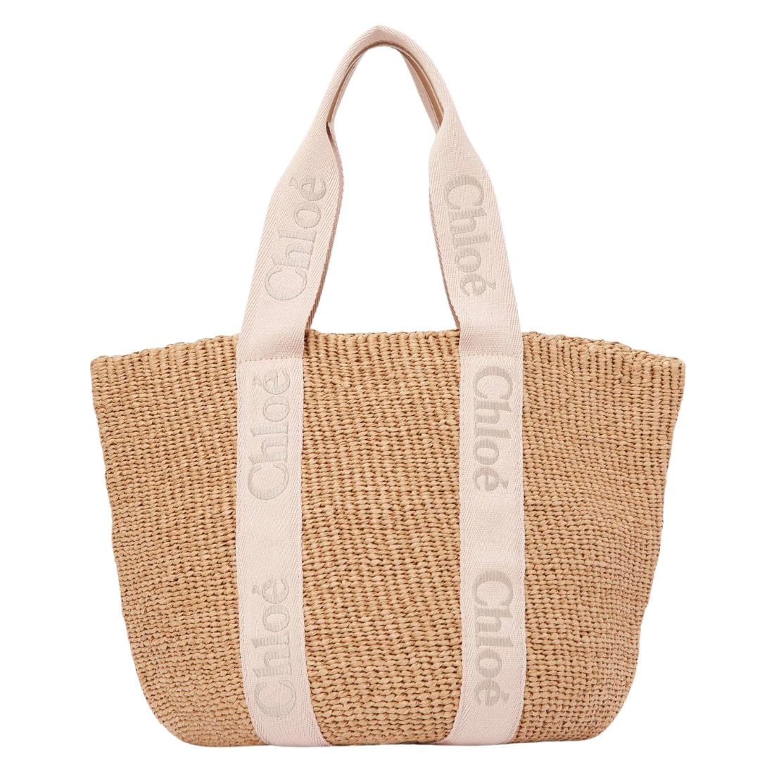 CHLOE LARGE WOODY BASKET BLUSHY BEIGE