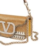 VALENTINO GARAVANI LOCÒ EMBROIDERED SMALL SHOULDER BAG