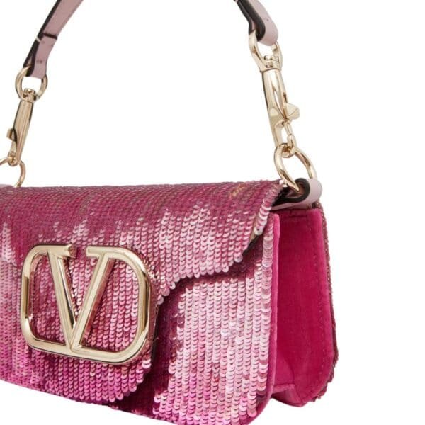 VALENTINO GARAVANI LOCÒ SMALL SHOULDER BAG WITH GRADIENT-EFFECT EMBROIDERY