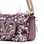 VALENTINO GARAVANI SMALL LOCÒ SHOULDER BAG WITH 3D EMBROIDERY