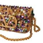 VALENTINO GARAVANI SMALL LOCÒ SHOULDER BAG WITH 3D EMBROIDERY