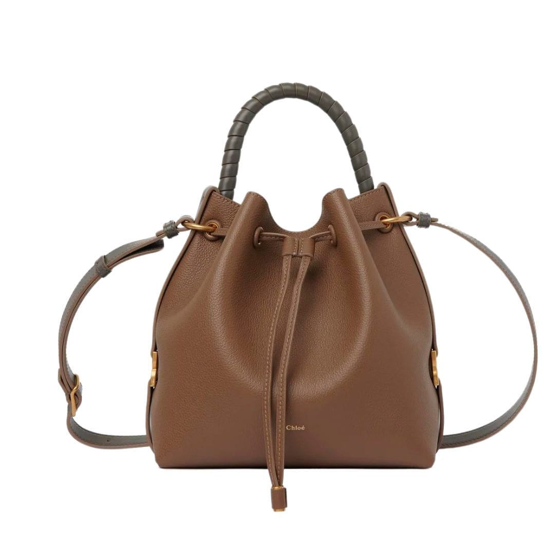 CHLOE MARCIE BUCKET BAG DARK NUT