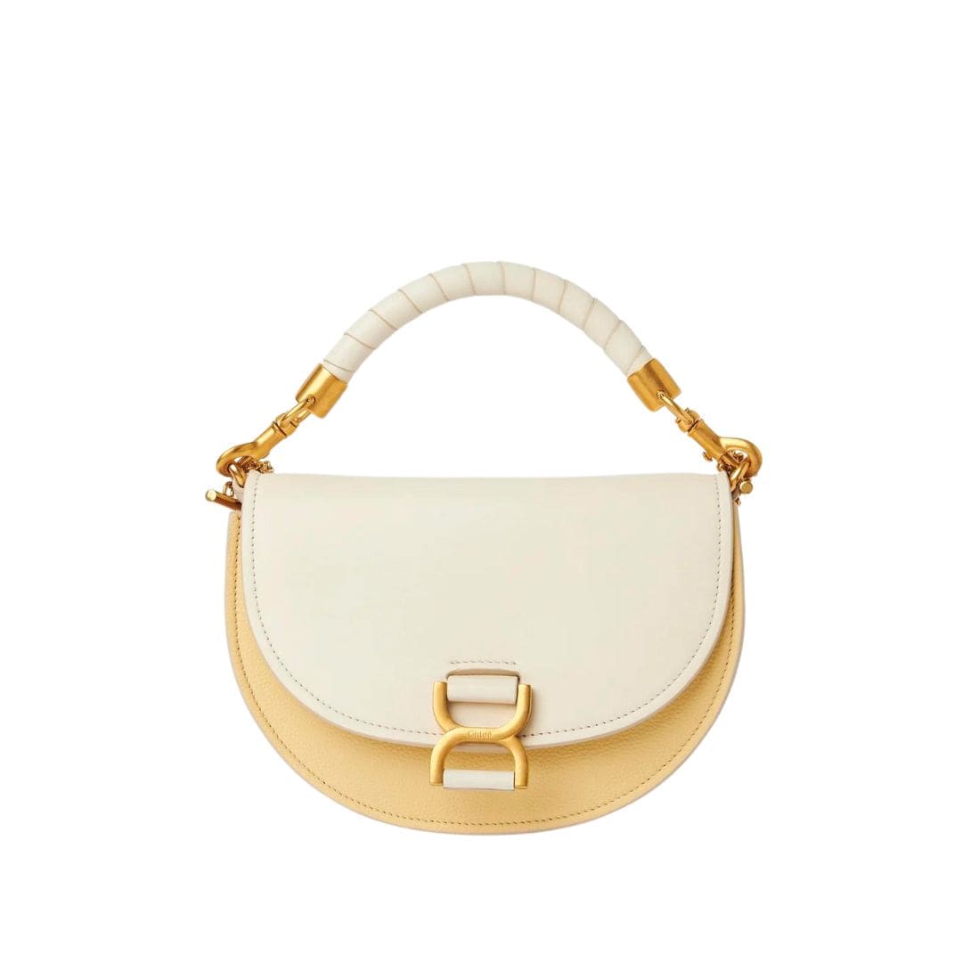 CHLOE MARCIE CHAIN FLAP BAG MISTY IVORY