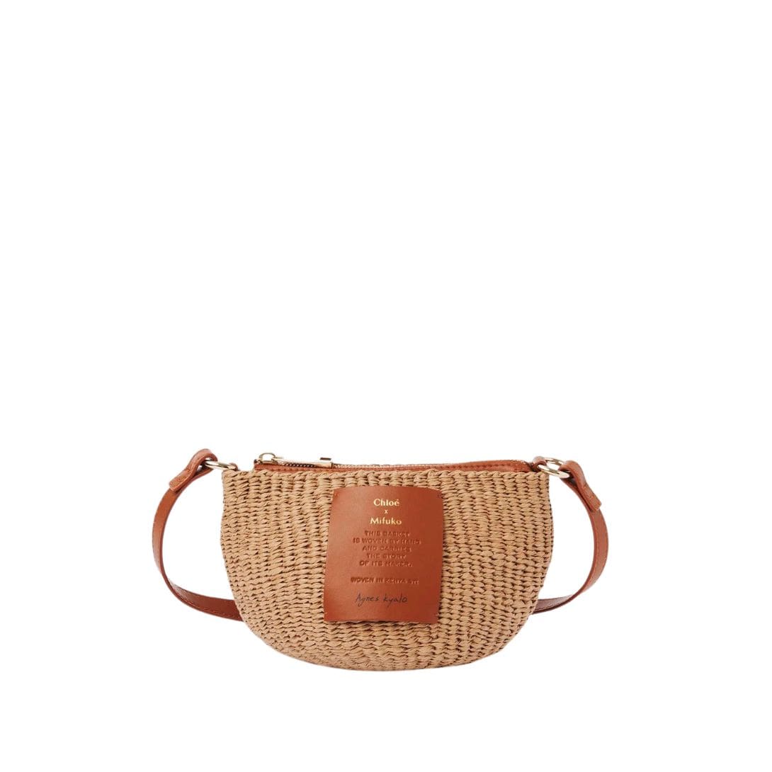 CHLOÉ ZIPPERED MINI BASKET CARAMEL