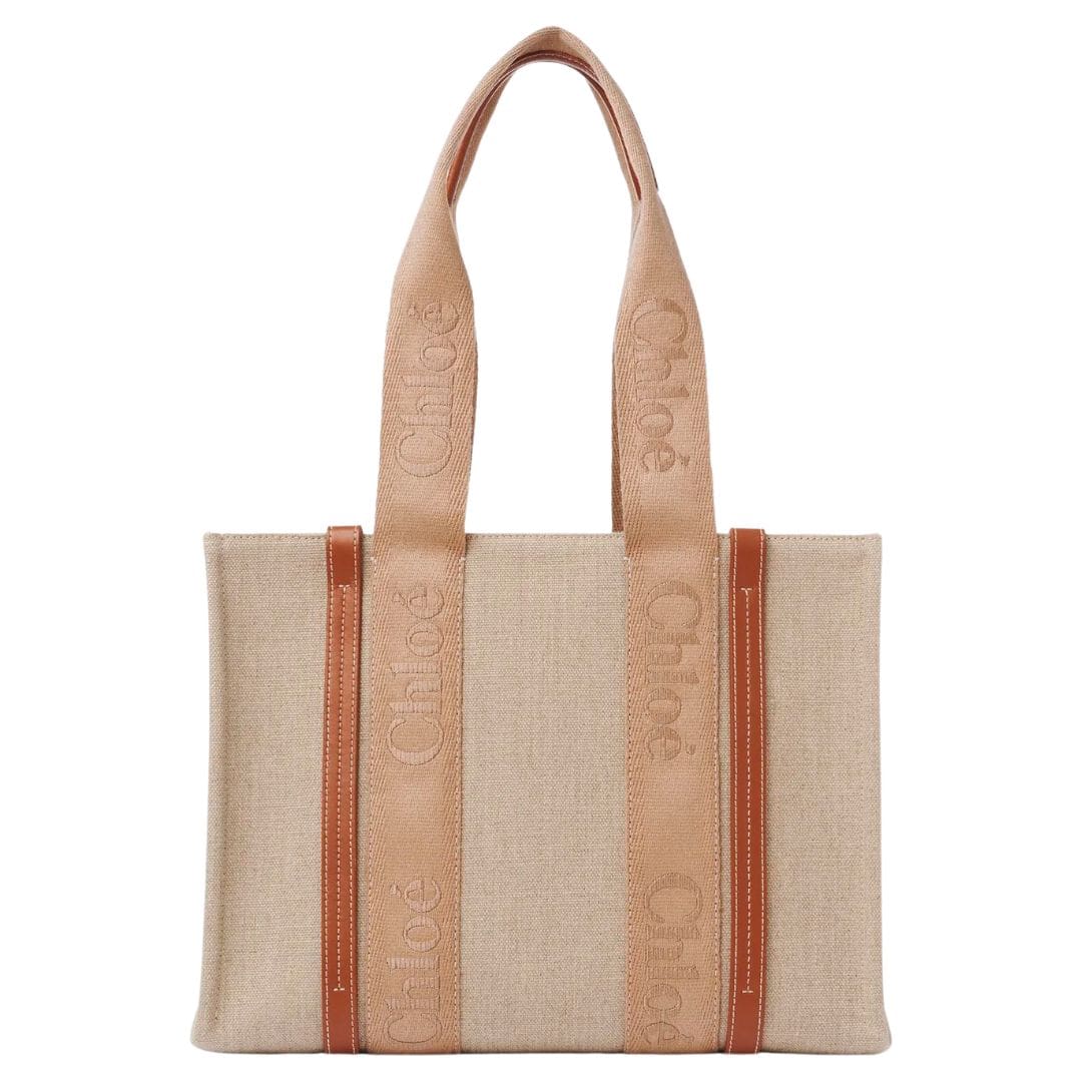 CHLOE MEDIUM WOODY TOTE BAG SOFT TAN