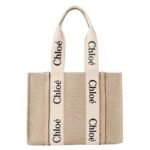 CHLOE MEDIUM WOODY TOTE BAG ARGIL BROWN