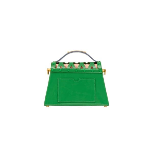 BALMAIN BUZZ DYNASTY BAG IN PATENT LEATHER WITH AN OPENWORK GRID MOTIF - Image 3