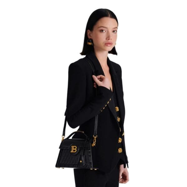 BALMAIN JOLIE MADAME MEDIUM BAG IN CALFSKIN BLACK - Image 3