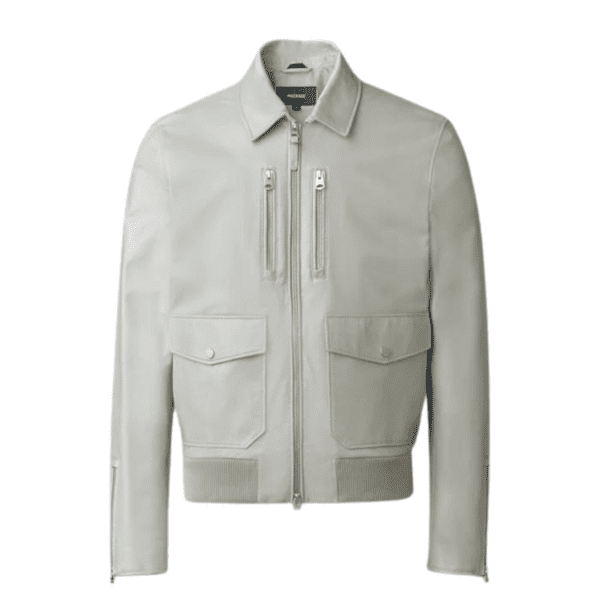 mackage chance spread collar leather jacket
