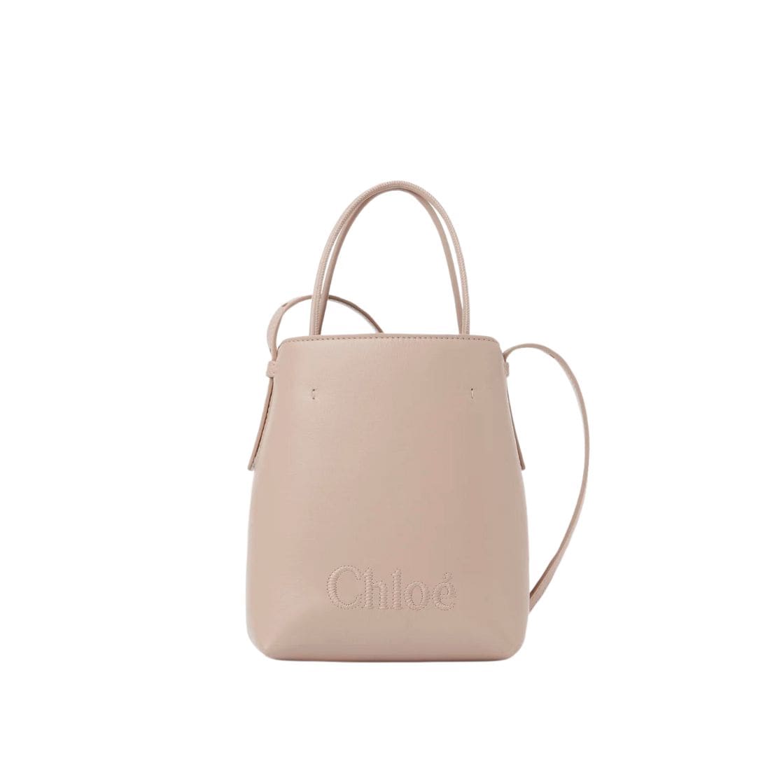 CHLOÉ SENSE MICRO TOTE BAG NOMAD BEIGE