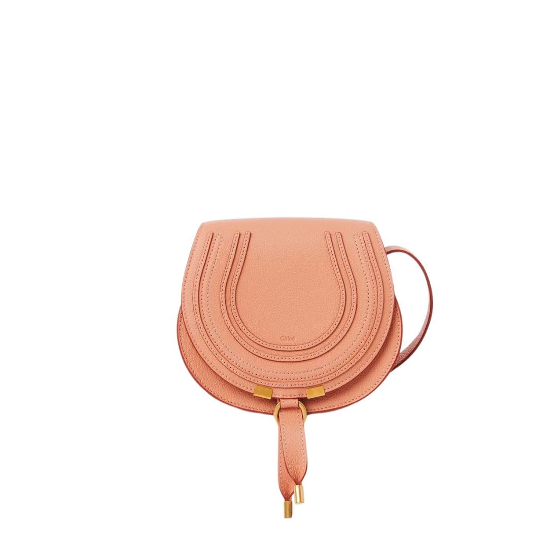 CHLOE MARCIE SMALL SADDLE BAG TERRACOTTA PINK