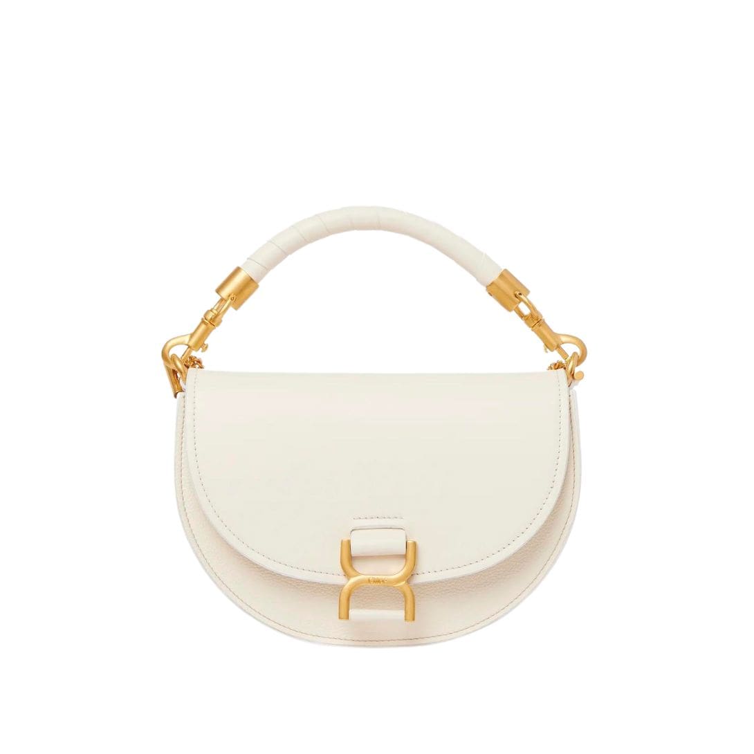 CHLOE MARCIE CHAIN FLAP BAG MISTY IVORY