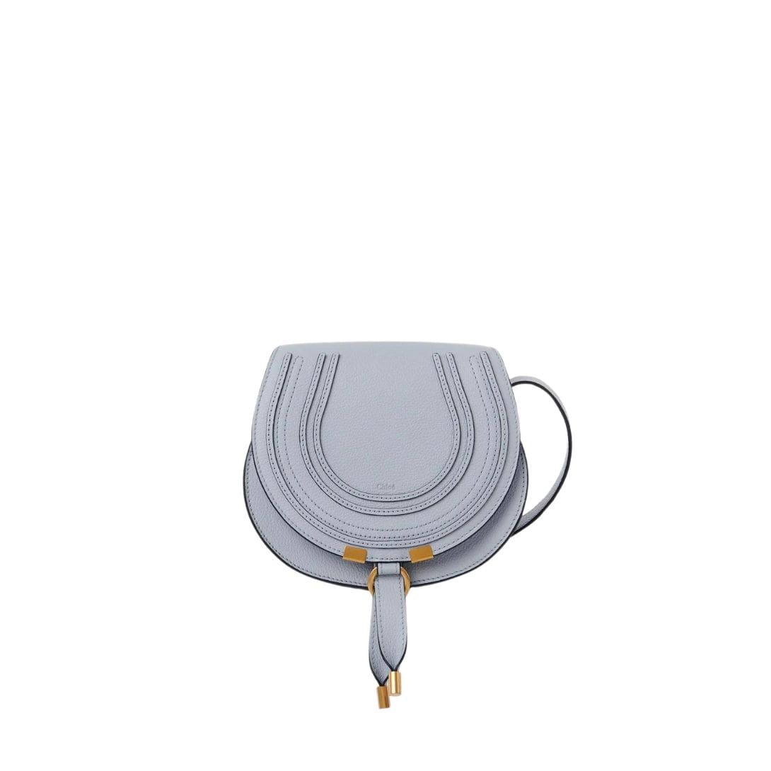 CHLOE MARCIE SMALL SADDLE BAG BLUE