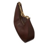VALENTINO GARAVANI MAXI VLOGO MOON NAPPA LEATHER HOBO BAG WITH CHAIN